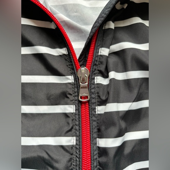 Ralph Lauren RL Active Black White Stripe Peplum Track Windbreaker Jacket Small - Picture 5 of 8